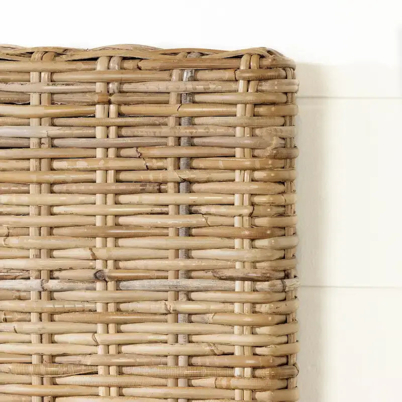 Rattan Headboard with Wall-Mount Anchor Pieces
