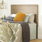 Rattan Headboard with Wall-Mount Anchor Pieces