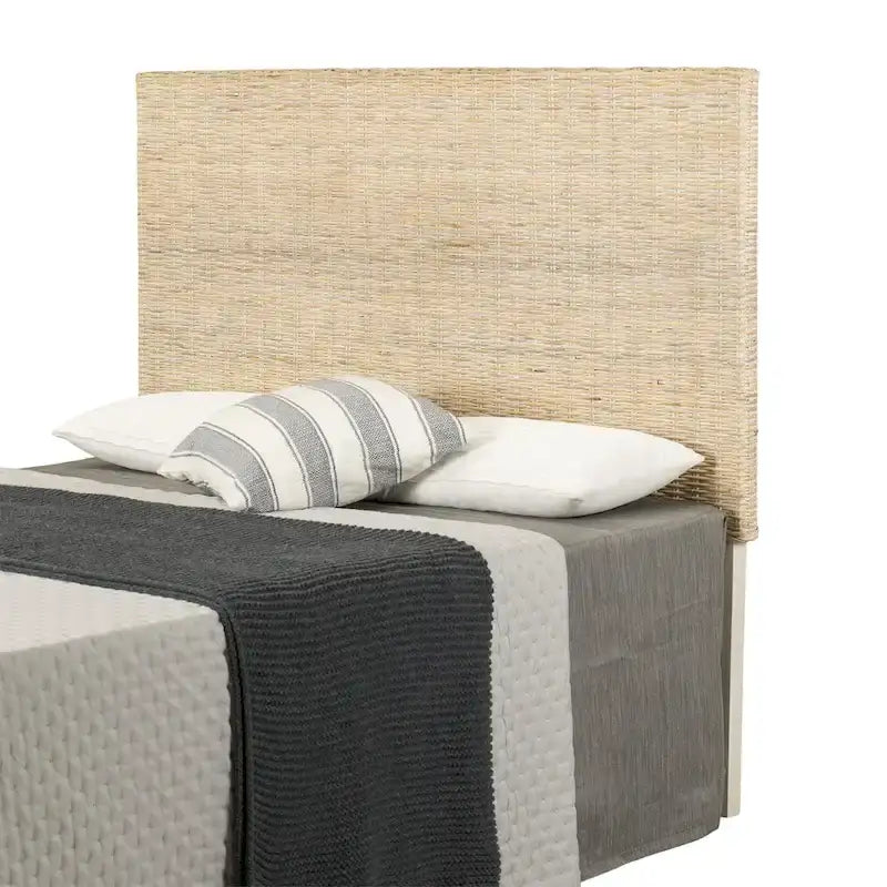 Rattan Headboard with Wall-Mount Anchor Pieces