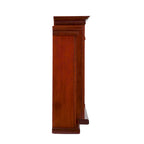 70-inch Mahogany Electric Fireplace with Bookshelves