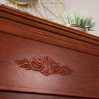 70-inch Mahogany Electric Fireplace with Bookshelves