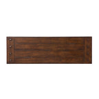 Brown Sofa Table with Heavy Oak Planked Top