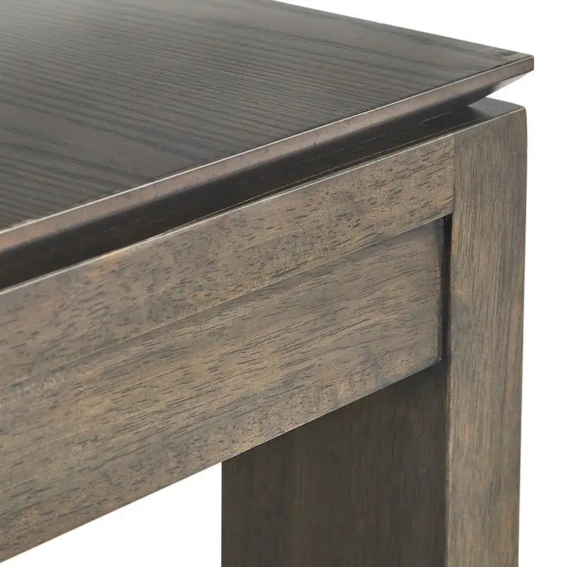 Rustic Grey Dining Table with Rubberwood Legs