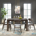 Rustic Grey Dining Table with Rubberwood Legs