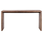 60-inch Rectangular Reclaimed Teak Waterfall Writing Desk