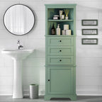 Cabinet with 3 Drawers and Adjustable Shelves for Bathroom,