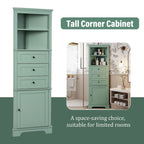Cabinet with 3 Drawers and Adjustable Shelves for Bathroom,
