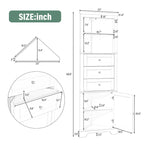 Cabinet with 3 Drawers and Adjustable Shelves for Bathroom,