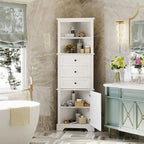 Cabinet with 3 Drawers and Adjustable Shelves for Bathroom,