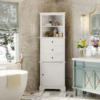 Cabinet with 3 Drawers and Adjustable Shelves for Bathroom,