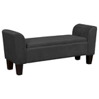 55-inch Accent Storage Bench with Performance Velvet Upholstery, Black