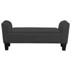 55-inch Accent Storage Bench with Performance Velvet Upholstery, Black