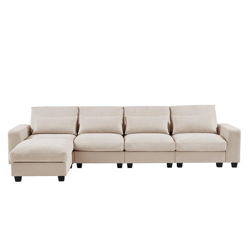 Convertible Sofa Couch with Reversible Chaise