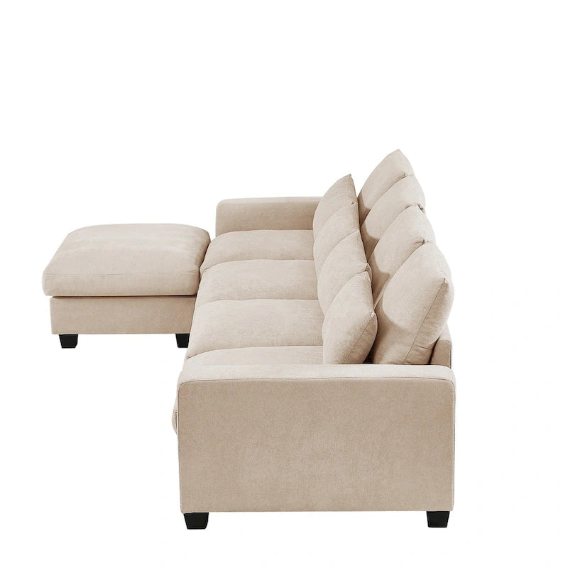 Convertible Sofa Couch with Reversible Chaise