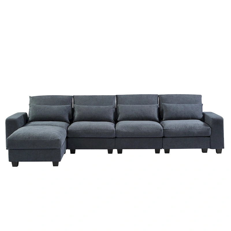 Convertible Sofa Couch with Reversible Chaise