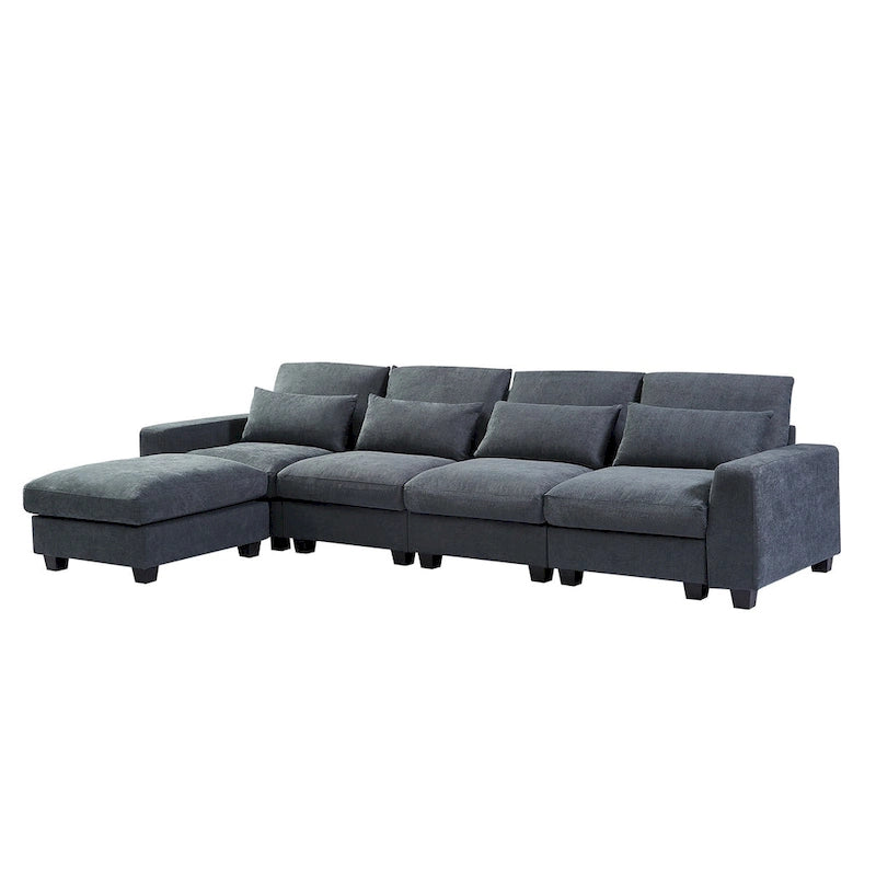 Convertible Sofa Couch with Reversible Chaise