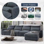 Convertible Sofa Couch with Reversible Chaise