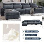 Convertible Sofa Couch with Reversible Chaise