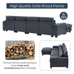 Convertible Sofa Couch with Reversible Chaise