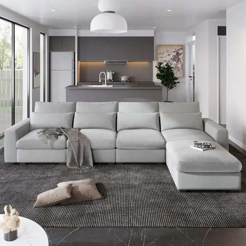 Convertible Sofa Couch with Reversible Chaise
