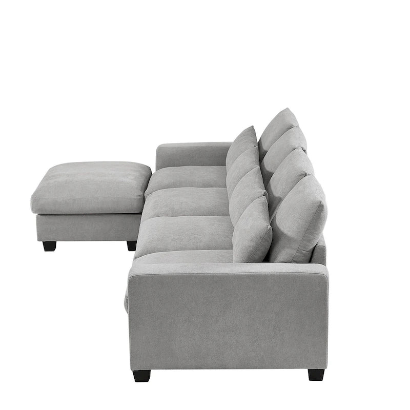 Convertible Sofa Couch with Reversible Chaise