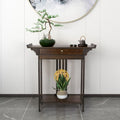Bamboo Console Table with Drawer, 32 x 13 x 33 Inches