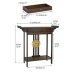Bamboo Console Table with Drawer, 32 x 13 x 33 Inches