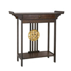 Bamboo Console Table with Drawer, 32 x 13 x 33 Inches