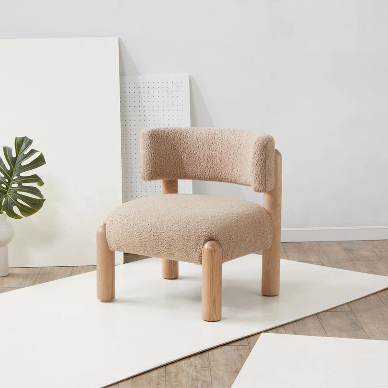 Couture Dineke Faux Shearling Accent Chair - 26 In. W x 26 In. D x 28 In. H - 26Wx26Dx28H