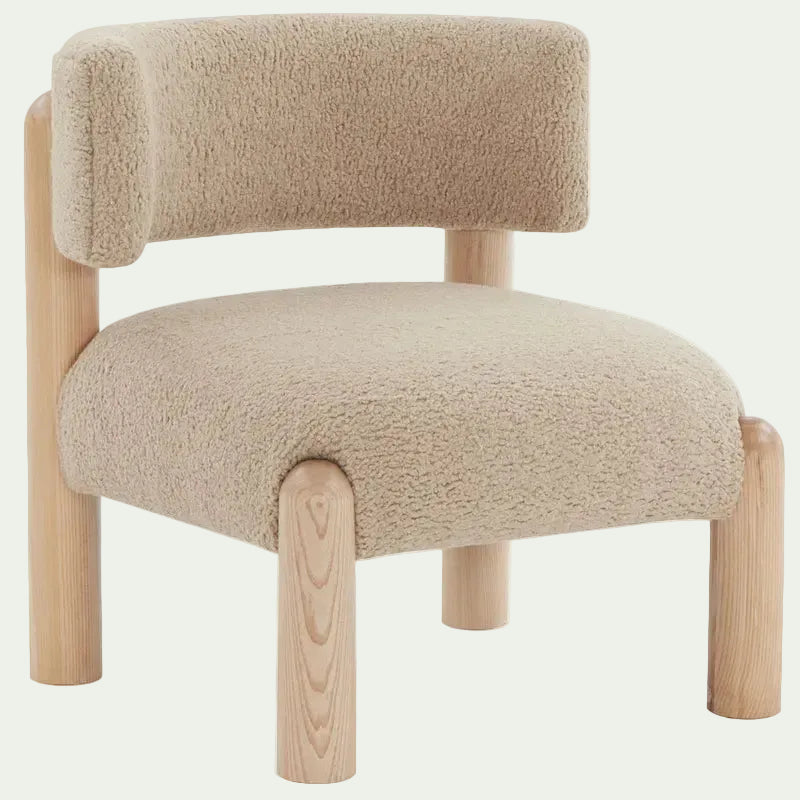 Couture Dineke Faux Shearling Accent Chair - 26 In. W x 26 In. D x 28 In. H - 26Wx26Dx28H