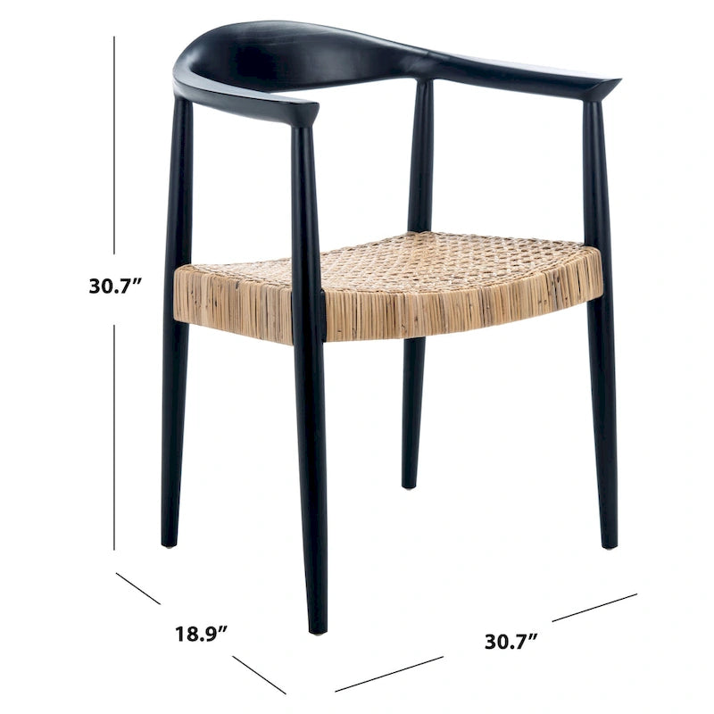 Rattan Peel Accent Chair, 24.8 x 18.9 x 30.7 Inches