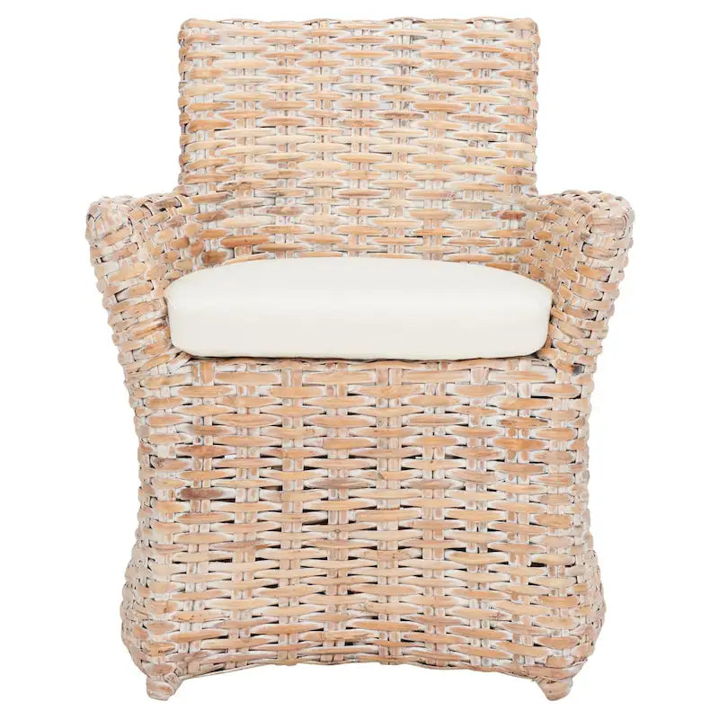 Wicker Washed Out Grey Armchair - 28 W X 24 D X 33 H - 28Wx24Dx33H