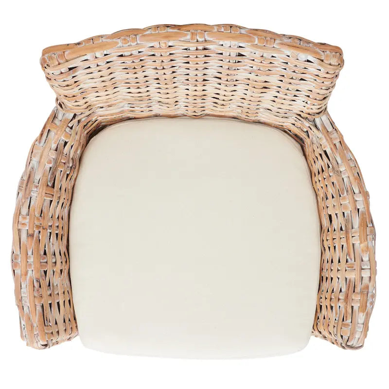 Wicker Washed Out Grey Armchair - 28 W X 24 D X 33 H - 28Wx24Dx33H