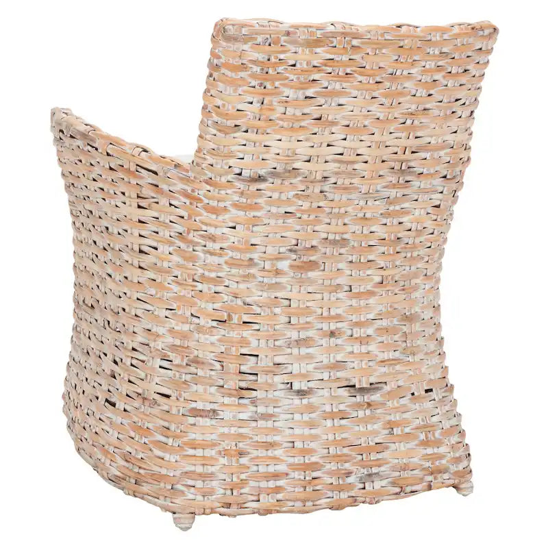 Wicker Washed Out Grey Armchair - 28 W X 24 D X 33 H - 28Wx24Dx33H