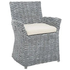 Wicker Washed Out Grey Armchair - 28 W X 24 D X 33 H - 28Wx24Dx33H