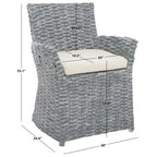 Wicker Washed Out Grey Armchair - 28 W X 24 D X 33 H - 28Wx24Dx33H