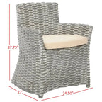 Wicker Washed Out Grey Armchair - 28 W X 24 D X 33 H - 28Wx24Dx33H