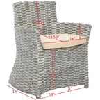 Wicker Washed Out Grey Armchair - 28 W X 24 D X 33 H - 28Wx24Dx33H