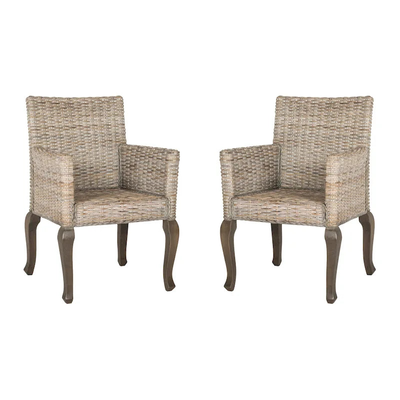 Natural Dining Chair Set of 2, 23 x 24.4 x 34 Inches
