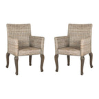 Natural Dining Chair Set of 2, 23 x 24.4 x 34 Inches