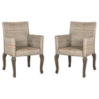 Natural Dining Chair Set of 2, 23 x 24.4 x 34 Inches