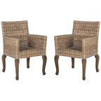 Natural Dining Chair Set of 2, 23 x 24.4 x 34 Inches
