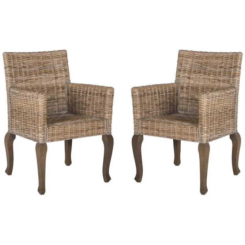 Natural Dining Chair Set of 2, 23 x 24.4 x 34 Inches