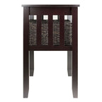 Espresso 2-Tier Console Table with 3 Storage Baskets