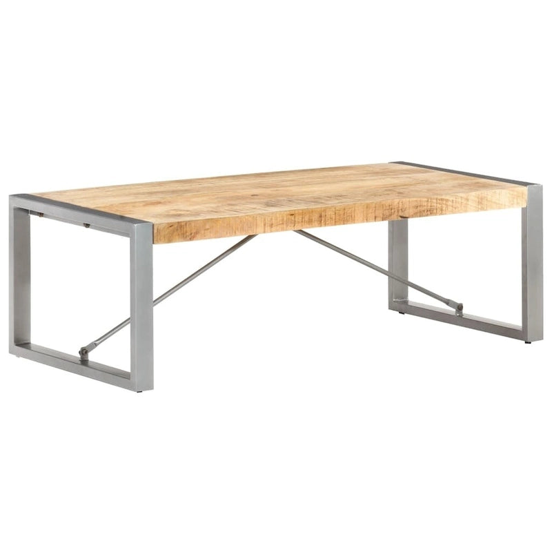 Rough Mango Wood Coffee Table, 47.2 x 23.6 x 15.7 Inches
