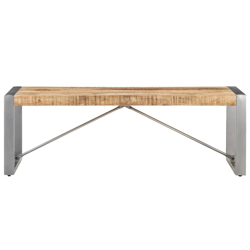 Rough Mango Wood Coffee Table, 47.2 x 23.6 x 15.7 Inches
