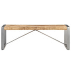 Rough Mango Wood Coffee Table, 47.2 x 23.6 x 15.7 Inches