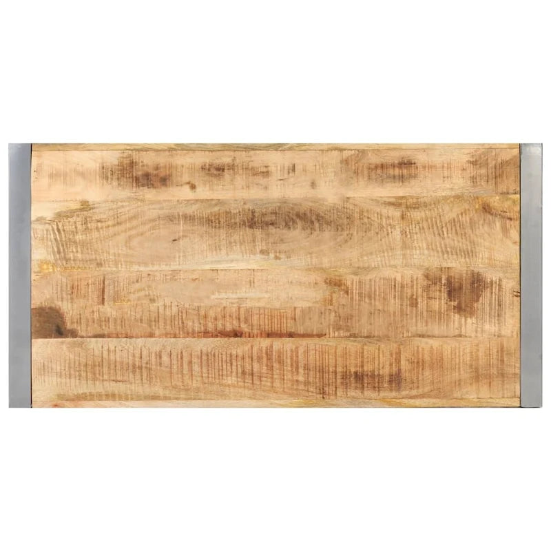 Rough Mango Wood Coffee Table, 47.2 x 23.6 x 15.7 Inches