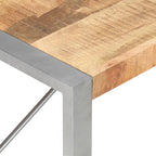 Rough Mango Wood Coffee Table, 47.2 x 23.6 x 15.7 Inches