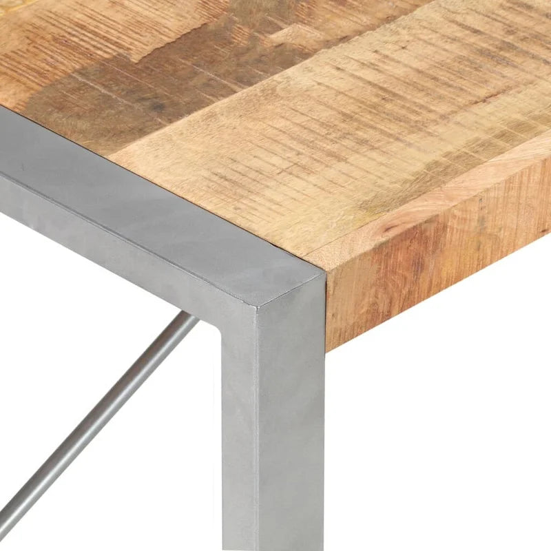 Rough Mango Wood Coffee Table, 47.2 x 23.6 x 15.7 Inches